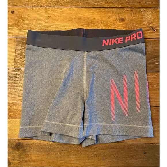 Nike Gray and Pink Athletic Shorts - Picture 1 of 6